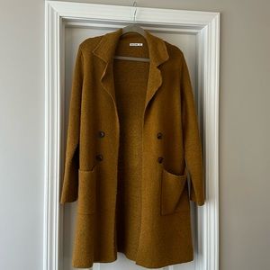 Pink clover sweater material coat